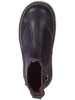 Leren chelseaboots donkerblauw