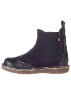 Leren chelseaboots donkerblauw