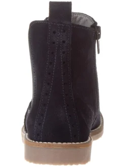 Leren chelseaboots donkerblauw