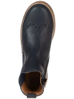 Leren chelseaboots donkerblauw