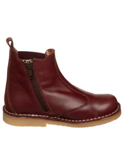 Leren chelseaboots donkerrood