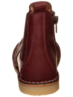 Leren chelseaboots donkerrood