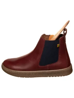 Leren chelseaboots donkerrood