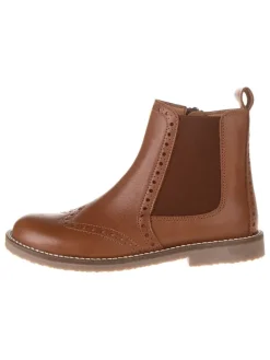 Leren chelseaboots lichtbruin
