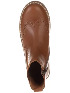 Leren chelseaboots lichtbruin