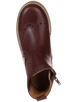 Leren chelseaboots rood