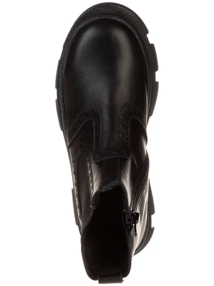 Leren chelseaboots zwart