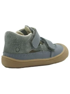 Leren enkelsandalen blauw