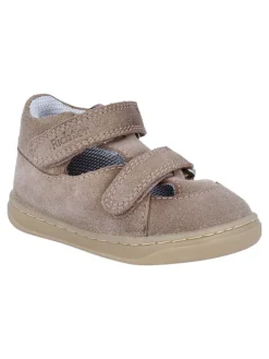 Leren enkelsandalen "Dash" beige