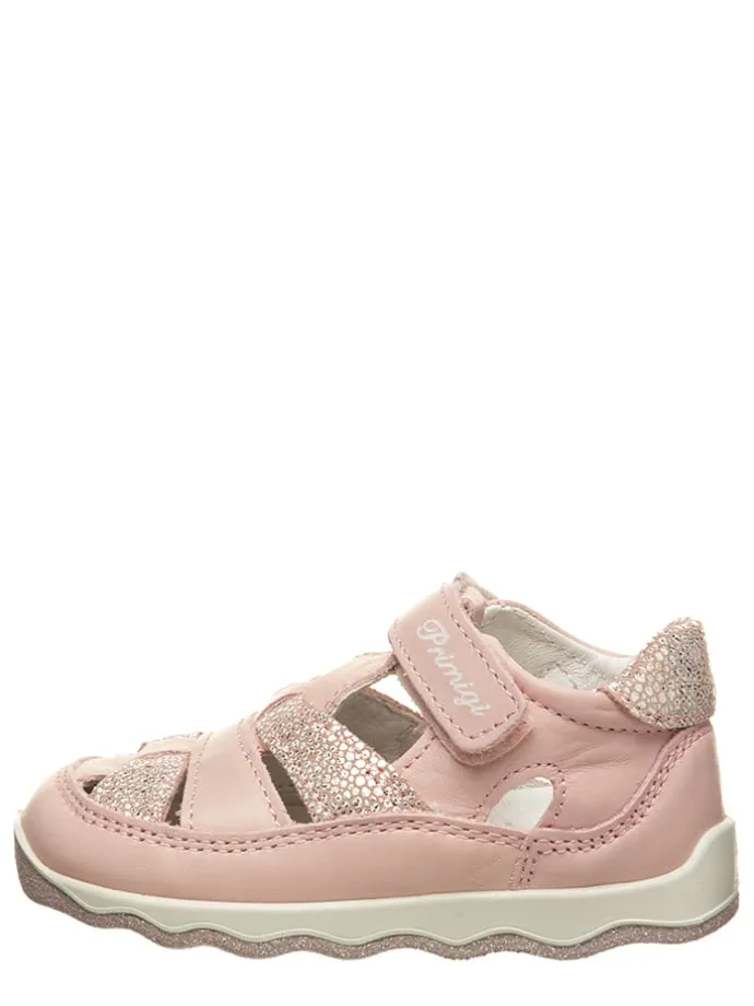 Leren enkelsandalen lichtroze