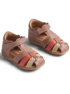 Leren enkelsandalen lichtroze
