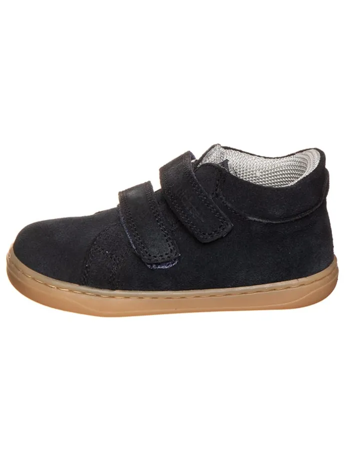 Leren enkelschoenen donkerblauw