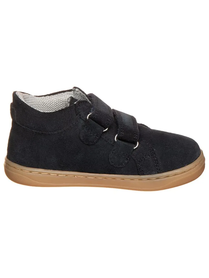 Leren enkelschoenen donkerblauw