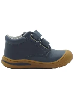 Leren loopleerschoenen blauw