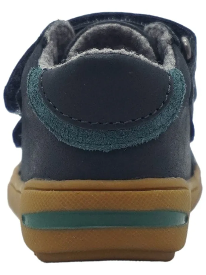 Leren loopleerschoenen donkerblauw