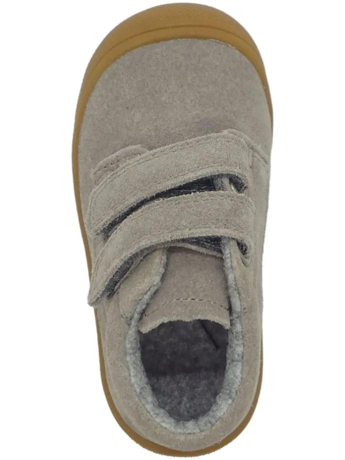 Leren loopleerschoenen grijs