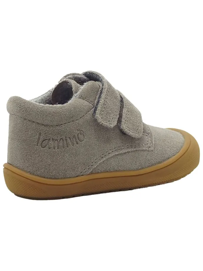 Leren loopleerschoenen grijs