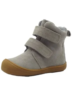 Leren loopleerschoenen grijs