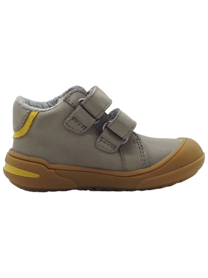 Leren loopleerschoenen grijs