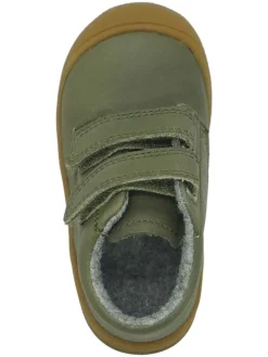 Leren loopleerschoenen groen