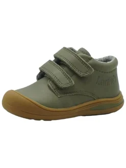 Leren loopleerschoenen groen