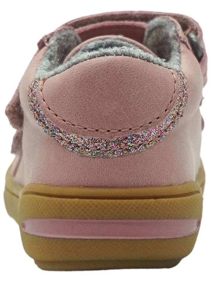 Leren loopleerschoenen lichtroze
