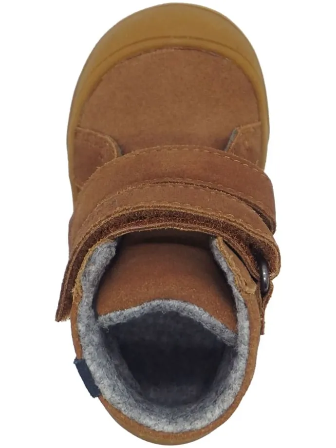 Leren loopleerschoenen lichtbruin