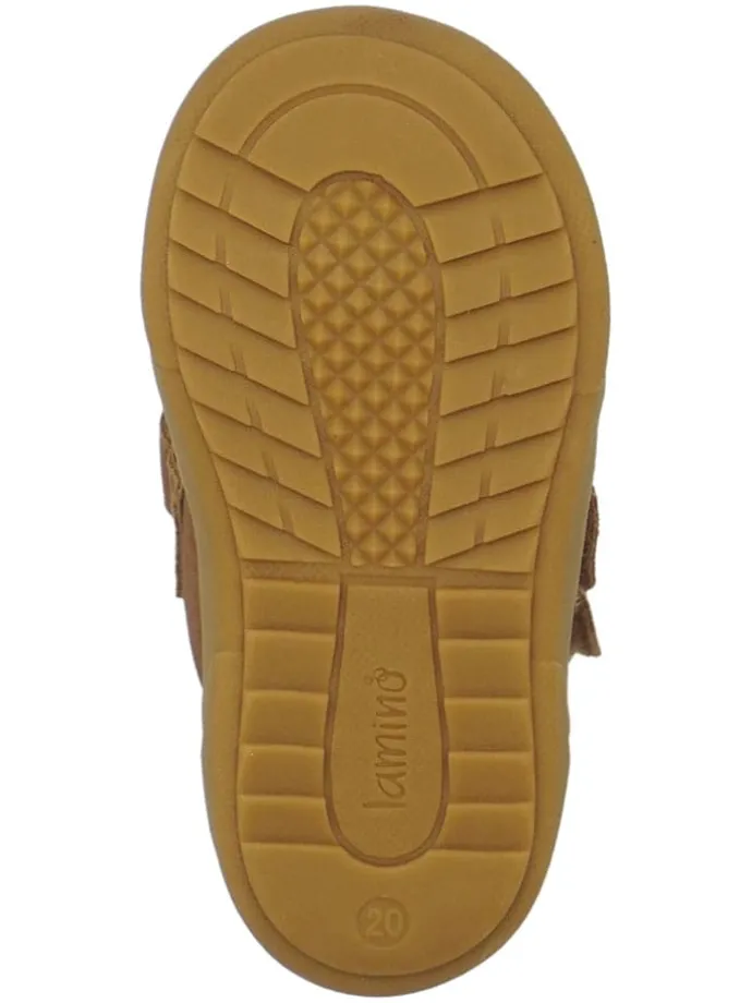 Leren loopleerschoenen lichtbruin