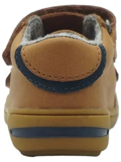 Leren loopleerschoenen lichtbruin