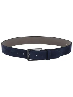 Leren riem donkerblauw