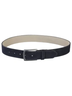 Leren riem donkerblauw
