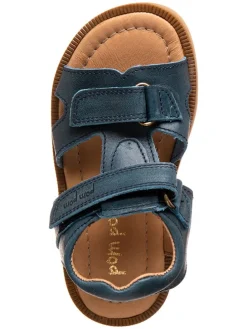 Leren sandalen donkerblauw