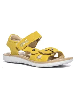 Leren sandalen geel