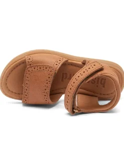Leren sandalen lichtbruin