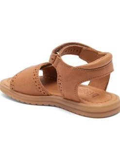 Leren sandalen lichtbruin