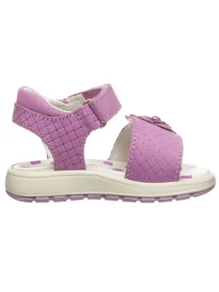 Leren sandalen lila