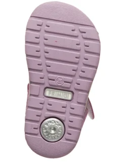 Leren sandalen lila