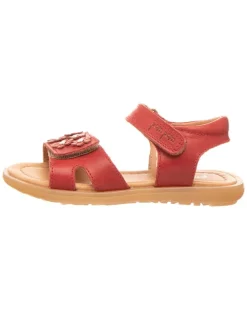 Leren sandalen rood
