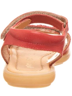 Leren sandalen rood