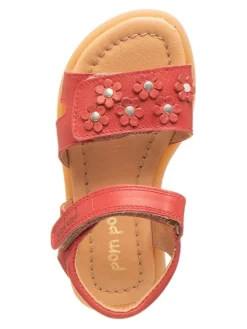 Leren sandalen rood