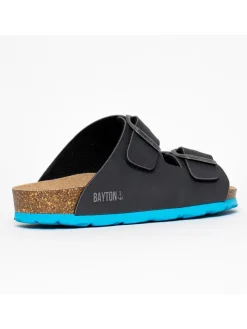 Leren slippers "Atlas" antraciet