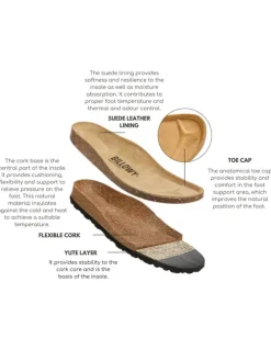 Leren slippers blauw
