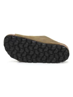 Leren slippers bruin