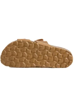 Leren slippers bruin