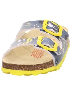 Leren slippers donkerblauw