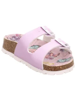 Leren slippers lichtroze