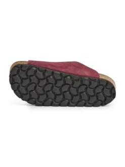 Leren slippers rood