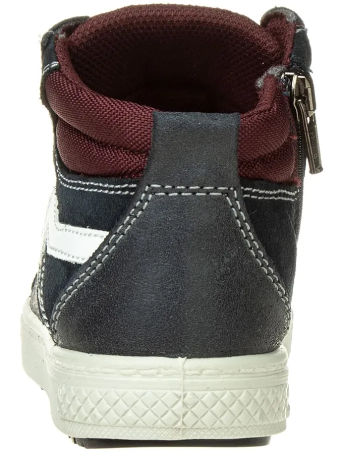 Leren sneakers donkerblauw