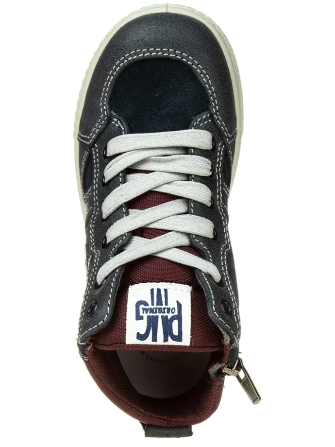 Leren sneakers donkerblauw