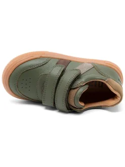 Leren sneakers kaki